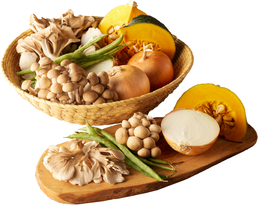 秋の味覚と、彩りを添えて。