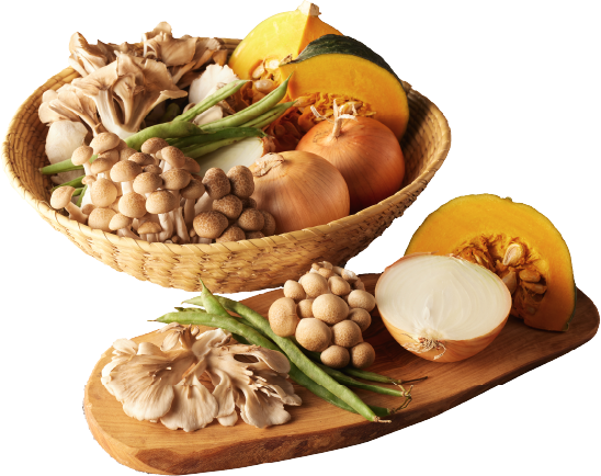 秋の味覚と、彩りを添えて。