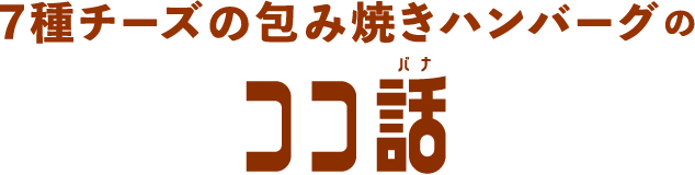 7種チーズの包み焼きハンバーグの ココ話