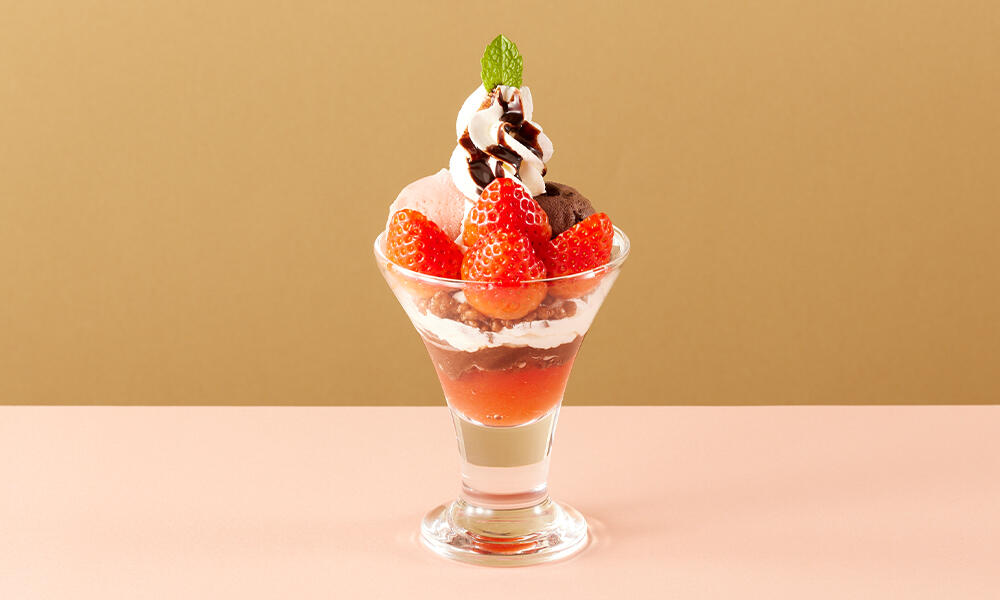 いちごとチョコのミニパフェ