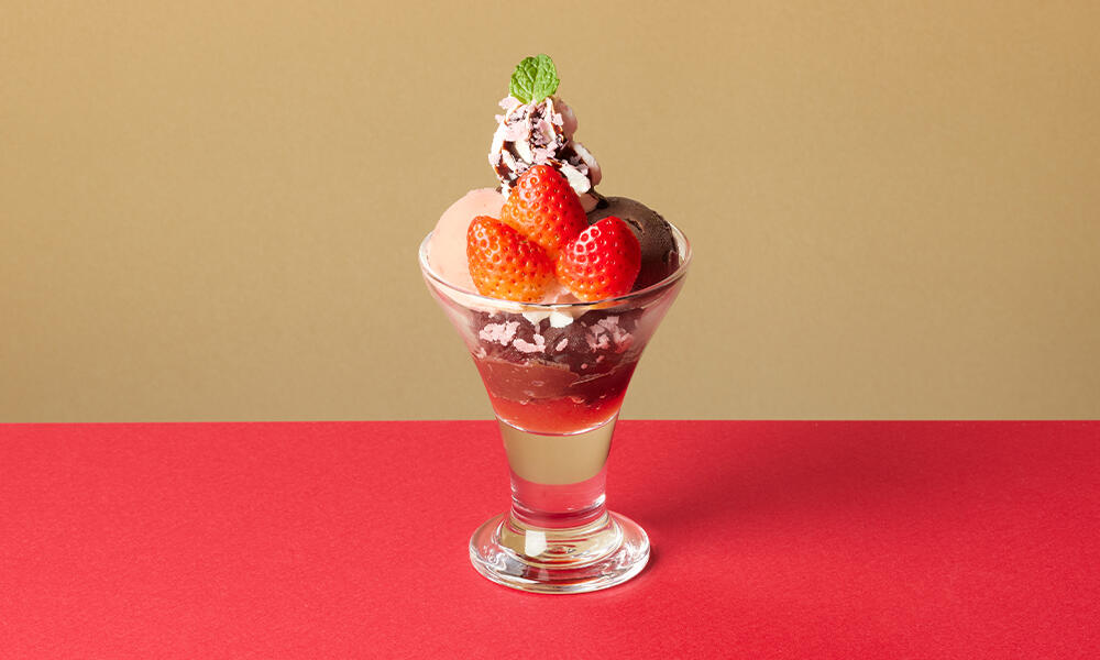 いちごとチョコのミニパフェ