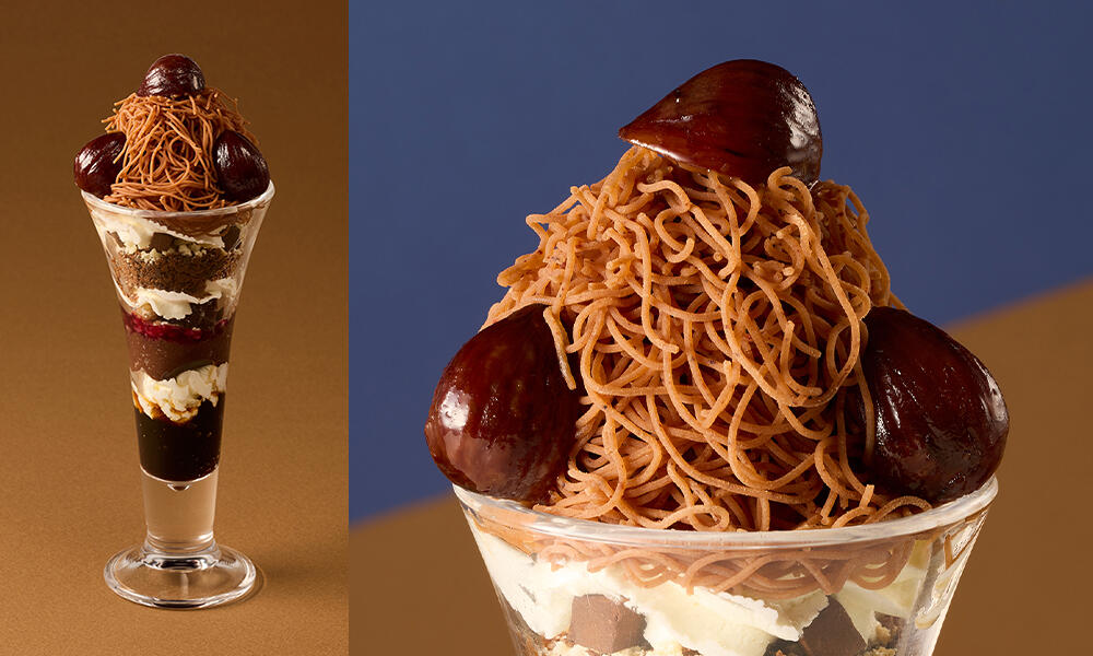 マロンとチョコのパフェ