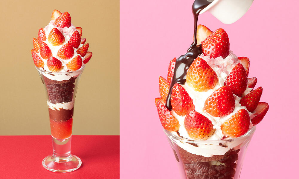 いちごとチョコのクイーンパフェ